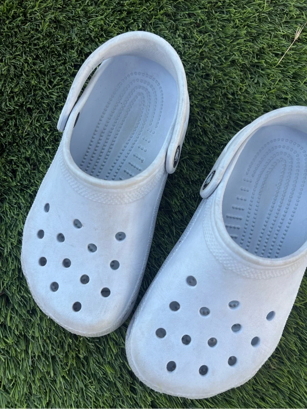 CROCS Kids White Classic Clog with Heel Strap